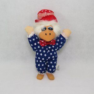 Vintage Top Toys Uncle Sam Eagle Plush 10" Patriotic Soft Rubber Stars Stripes